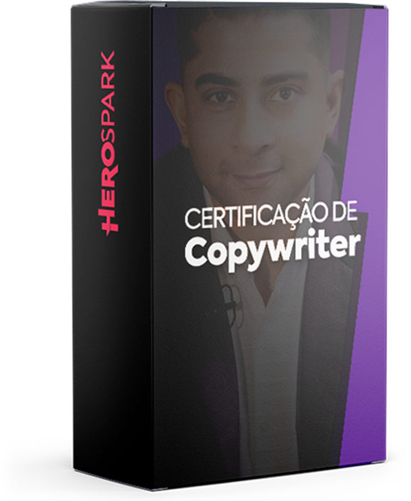 Uma caixa com o curso Certificação de Copywriter