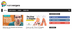 Exemplo de CTA no site de Mario Vergara