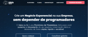 Exemplo de CTA do site Ideia no Ar