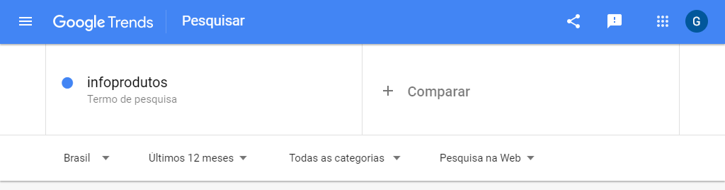 No Google Trends Brasil, você pode comparar o desempenho de palavras-chave | Imagem: Reprodução