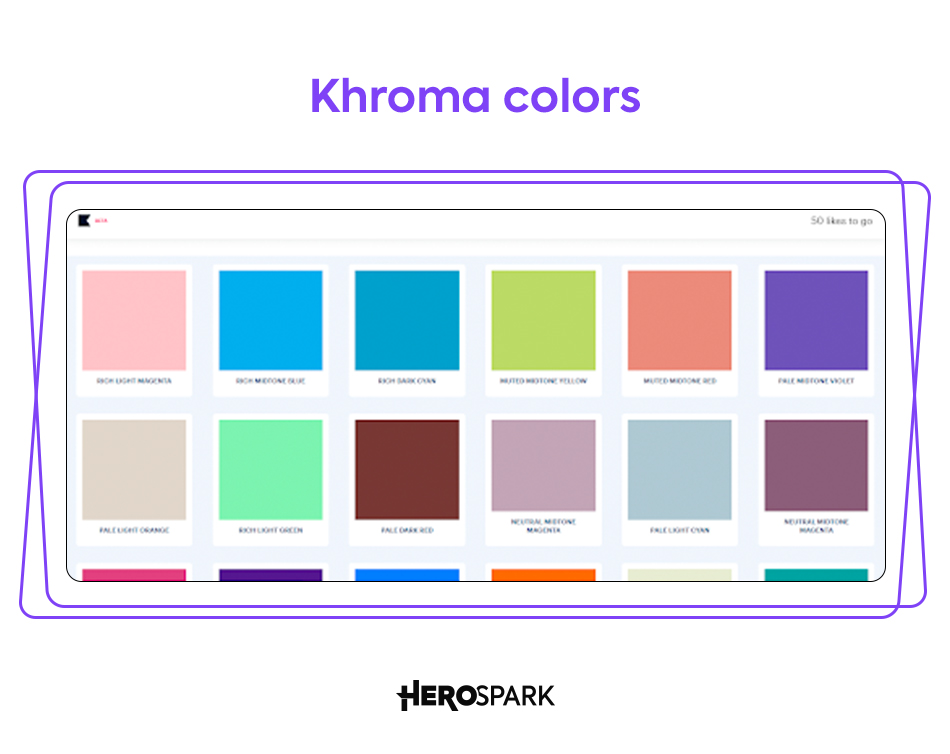 Print da tela do Khroma Colors