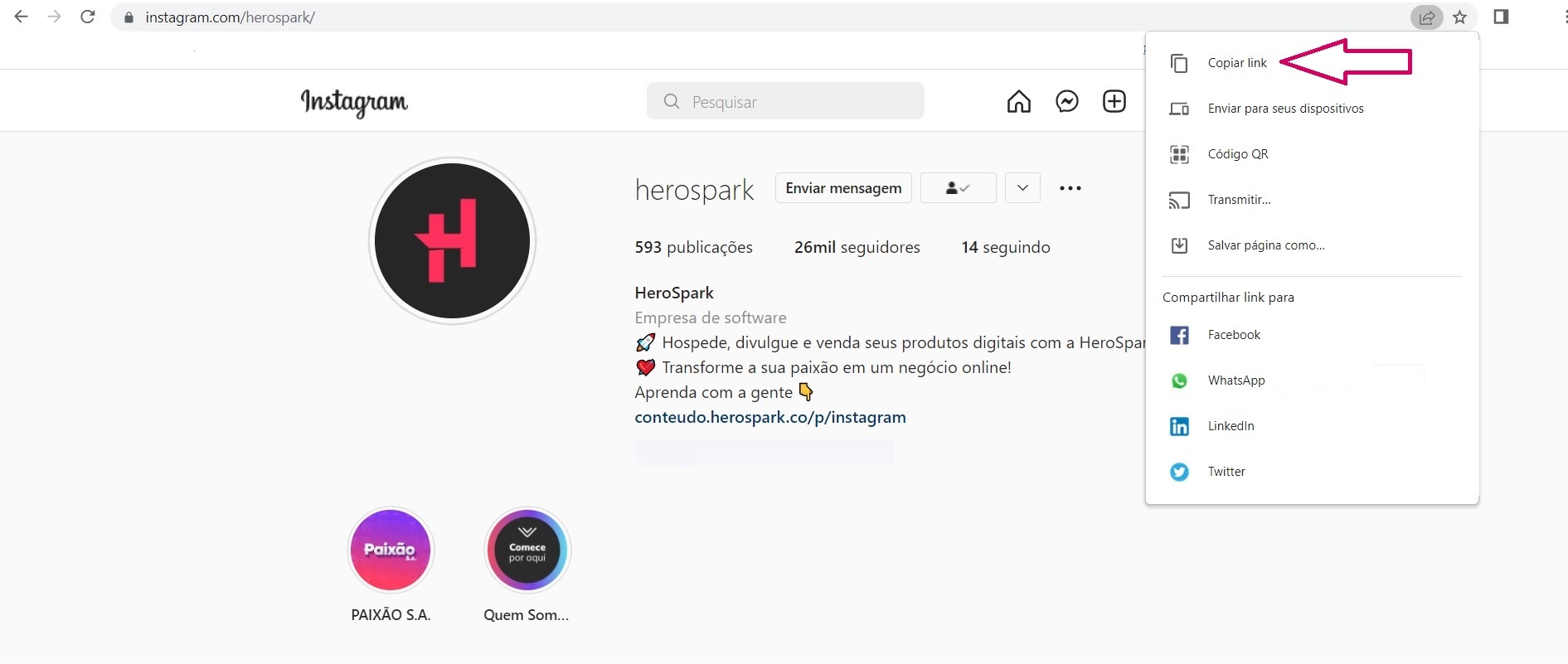 Como saber o link do Instagram: passo a passo simples