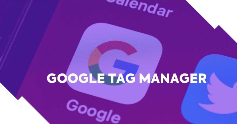 Imagem com o logotipo da Google e escrito "Google Tag Manager"