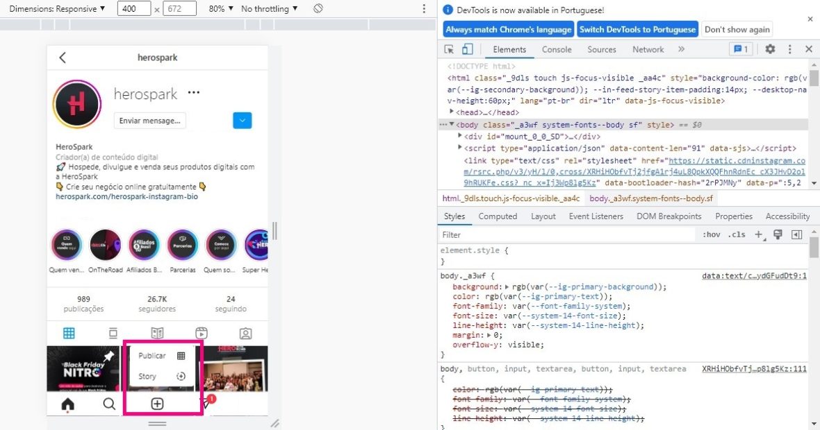 Como postar stories no Instagram pelo PC Tutorial 2024