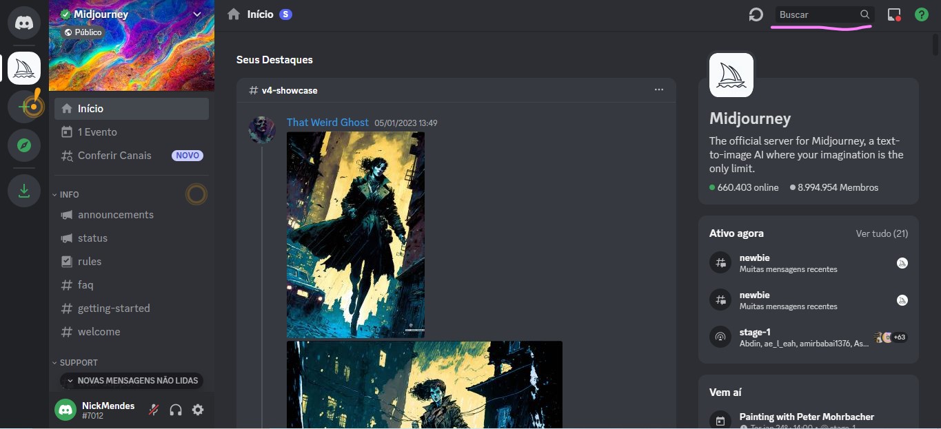 Gerar imagens únicas no Discord com ferramentas de IA (BlueWillow