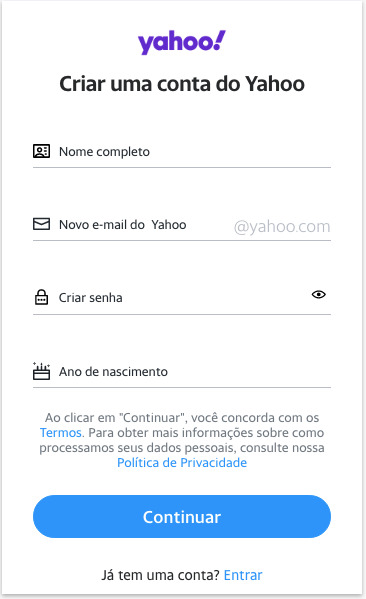 Criar Email Yahoo Mail Grátis, Passo Passo