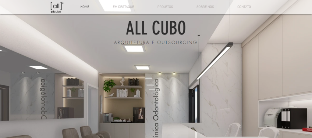 exemplo de landing page arquitetura