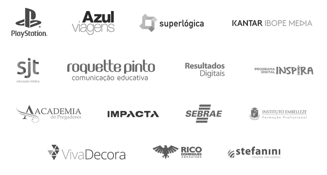 Logomarcas de grandes empresas.