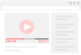 Tela ilustrativa de uma interface com vídeos.