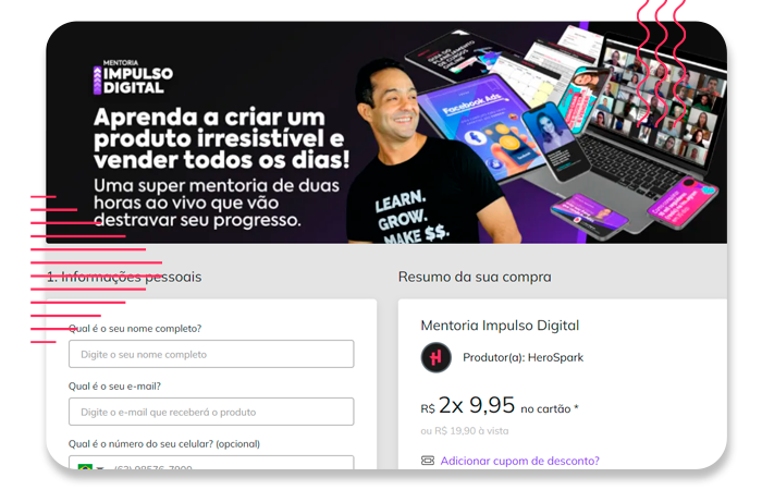 Uma imagem de uma checkout da Herospark
