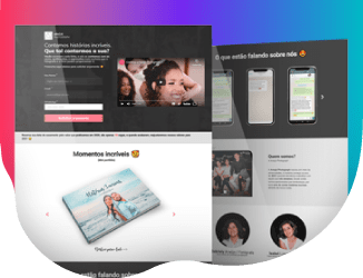 Páginas de web com funil de vendas com prova social.