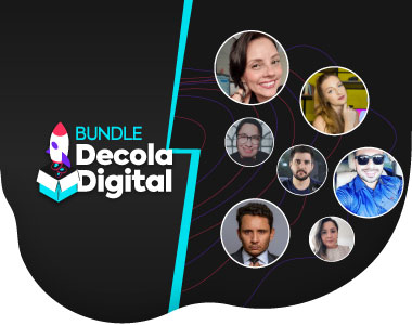 Logo do Bundle Decola Digital e foto dos mentores.