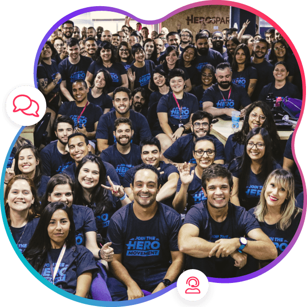 Foto em grupo do time HeroSpark.